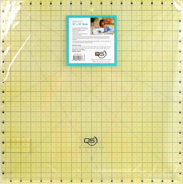 Quilters Select 18″ x 18″ Non-Slip Ruler
