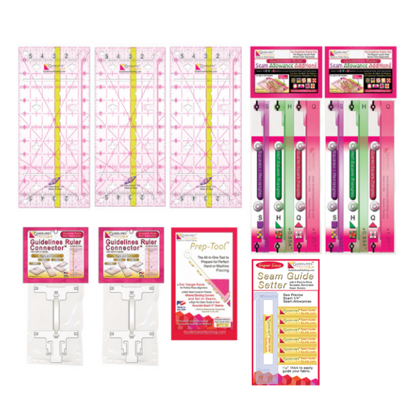 Quilting Rulers, 5 Pcs Sewing Rulers, Acrylic Quilting Rulers and Template, Sewing  Rulers and Guides for Fabric, 4 Square Rulers, 1 Rectangular Sewing Ruler,  AND 48 Anti-Slip Grips