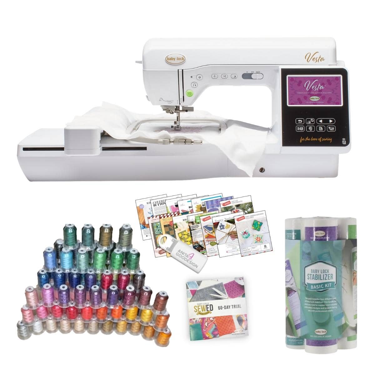 Baby Lock Vesta Sewing and Embroidery Machine BLMVE — Quilt Beginnings