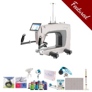 Grace 16X Elite midarm quilting machine main product image with featured bundle