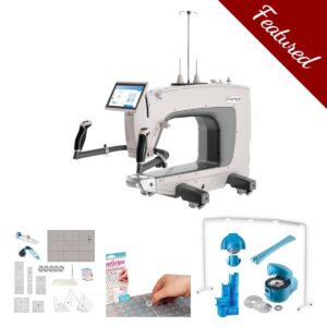 Grace 16X Elite midarm quilting machine main product image with featured bundle