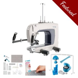 Grace 16X Manual midarm quilting machine main product image with featured bundle