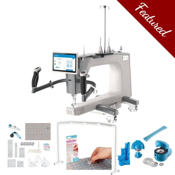 Grace 19X Elite longarm quilting machine main product image with featured bundle