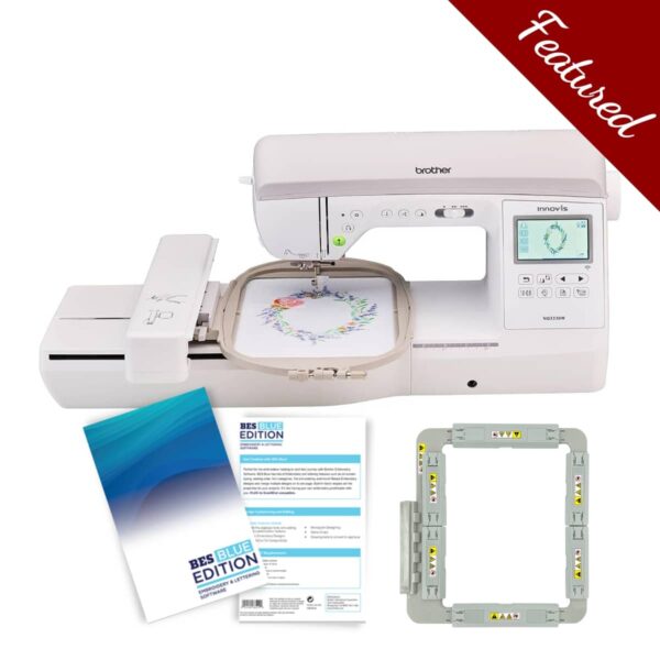 Brother NQ3550W sewing and embroidery machine main product image with featured bundle