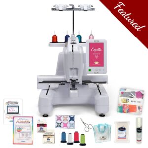 Baby Lock Capella single-needle embroidery machine main product image with featured bundle