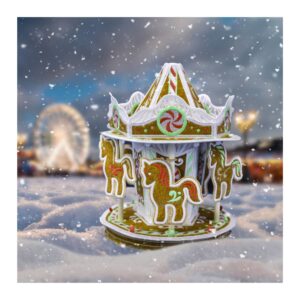 OeSD Freestanding Gingerbread Carousel (Gingerbread Village) main product image