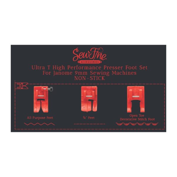 Sew Fine Ultra T Serger Foot Set for Janome main product image