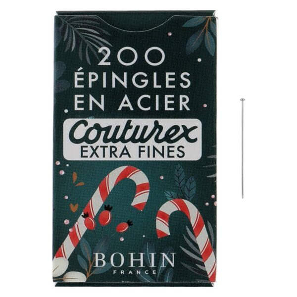 Bohin Extra Fine Pins Candy Canes main product image