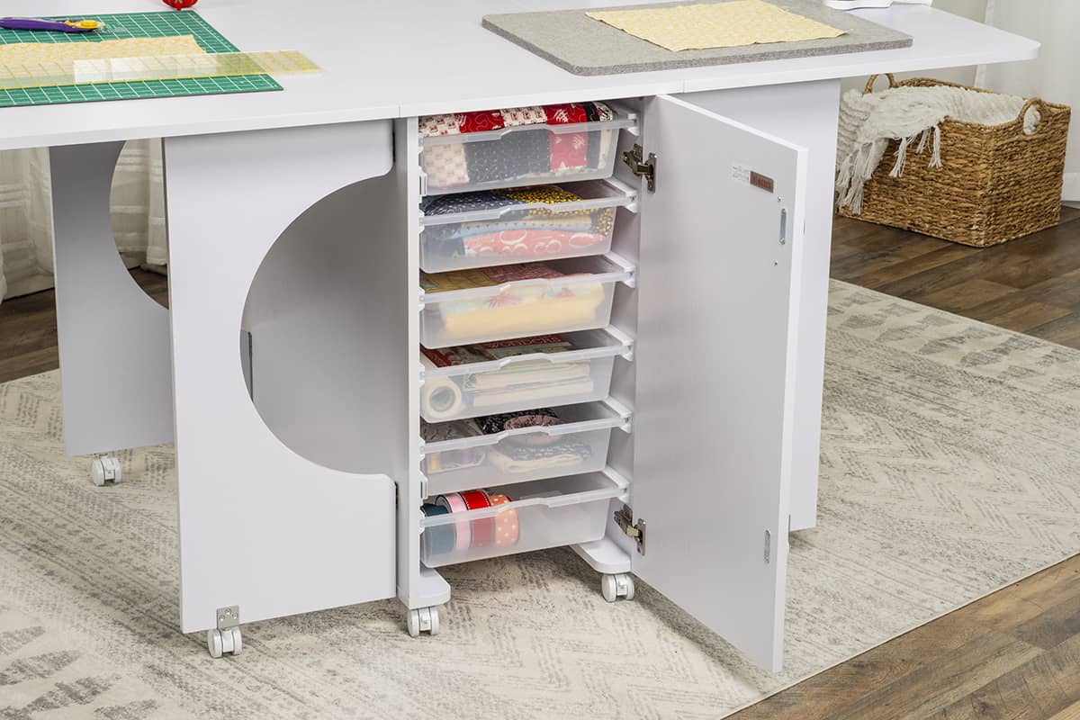 Koala Cutting Table back drawer bins