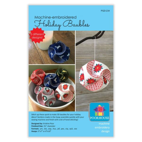 Poorhouse Quilt Designs Holiday Baubles main product image